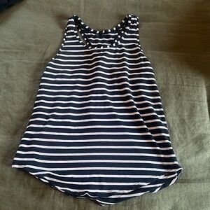LULULEMON- Black and White Striped Tank Top